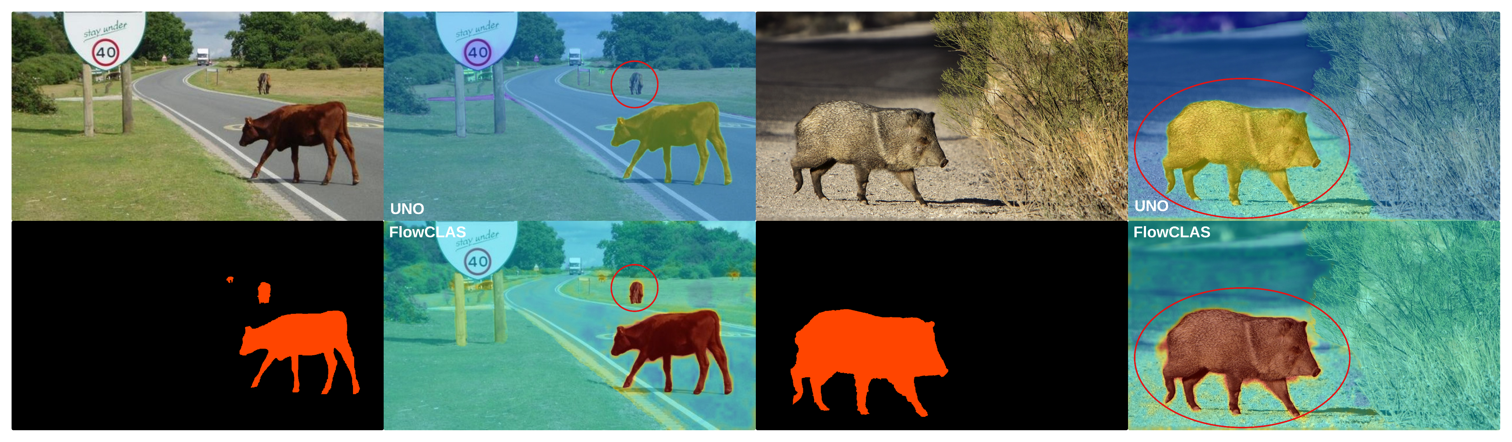 Road anomaly segmentation from the Road Anomaly dataset
